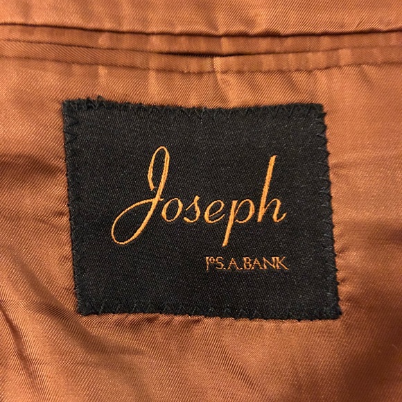 Joseph Jos A Bank Grey Sharkskin Slim Suit 39L - Picture 4 of 7